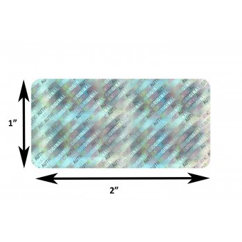 RECTANGLE HOLOGRAPHIC STICKER AUTHENTIC / ORIGINAL